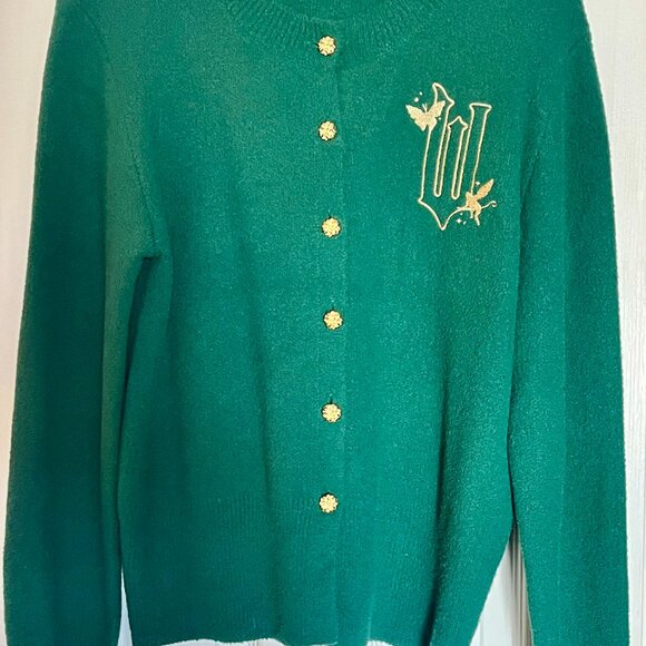 Women's Wicked Movie Graphic Green Cardigan Sweater Paul Tazewell Size XL - Picture 2 of 8